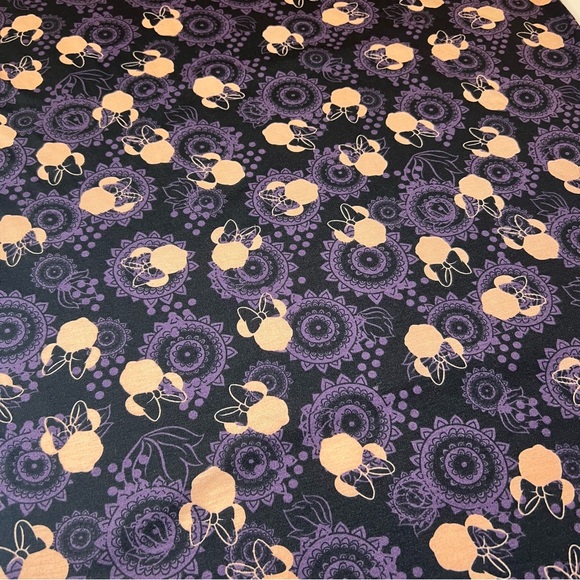 EUC XXS Disney LuLaRoe Irma Tunic Top Short Sleeve, Black, Purple, & Orange 121 - Picture 4 of 9